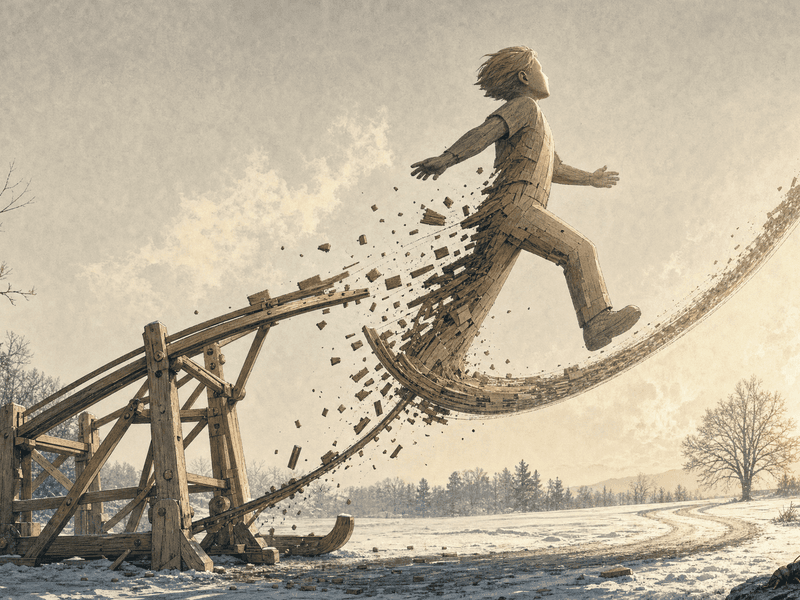 Hero image for "The Harness Grew Up Around Christmas. Now the Model Is Eating It."