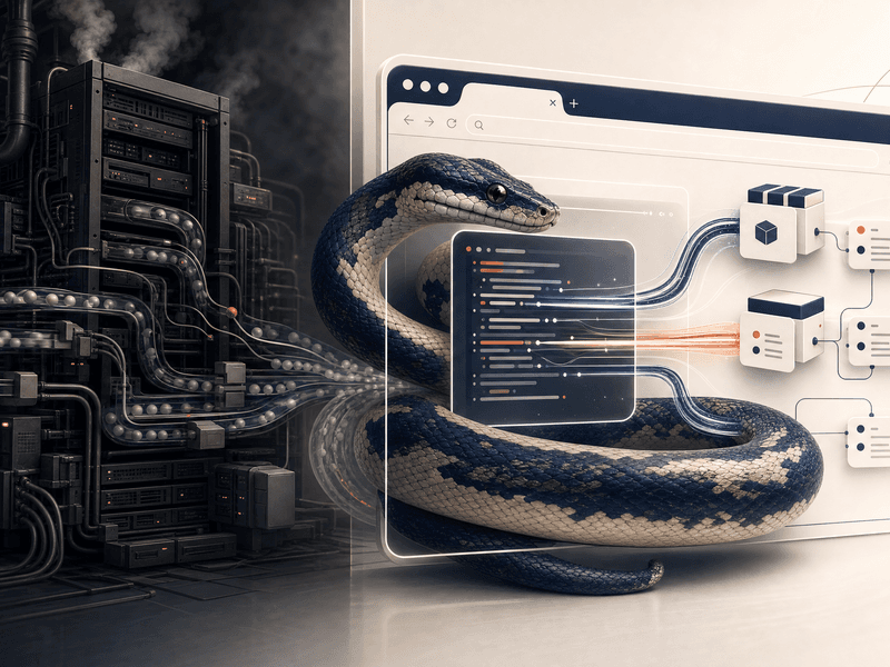 Hero image for "The Browser Just Became a Real Place to Run Python Agents"