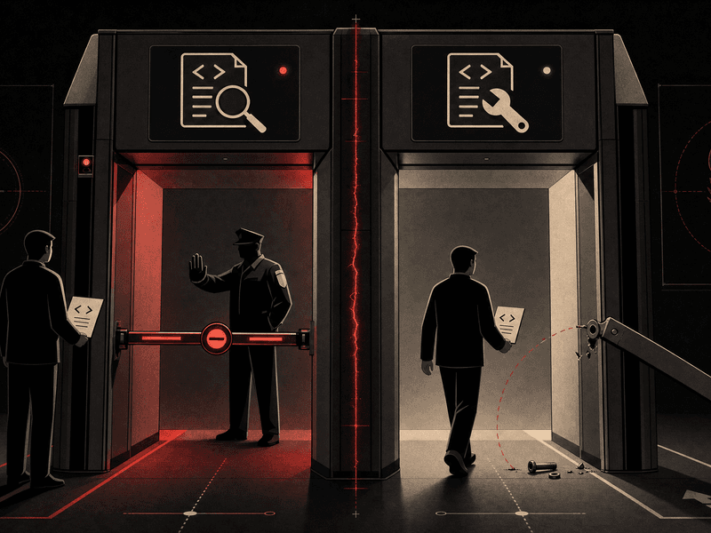 Hero image for "Fable Refuses 'Audit This Code' but Obeys 'Fix It': A Model-Level Jailbreak Hiding in Plain Sight"
